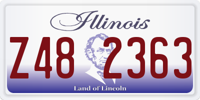 IL license plate Z482363