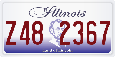 IL license plate Z482367