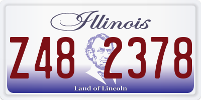 IL license plate Z482378