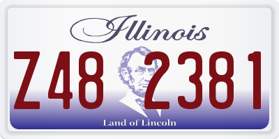 IL license plate Z482381