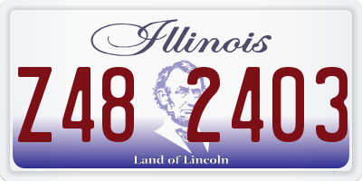 IL license plate Z482403