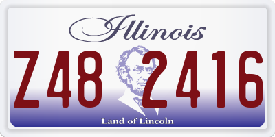 IL license plate Z482416