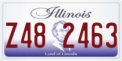 IL license plate Z482463