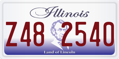 IL license plate Z482540