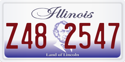 IL license plate Z482547