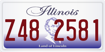 IL license plate Z482581