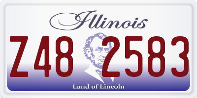 IL license plate Z482583