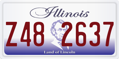 IL license plate Z482637