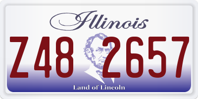 IL license plate Z482657