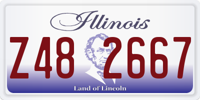 IL license plate Z482667