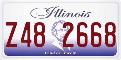 IL license plate Z482668