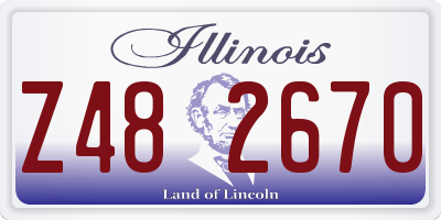IL license plate Z482670