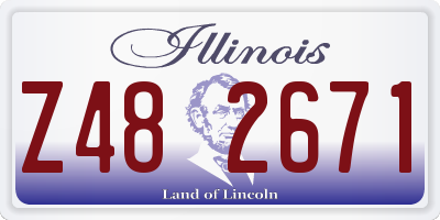 IL license plate Z482671