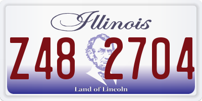 IL license plate Z482704
