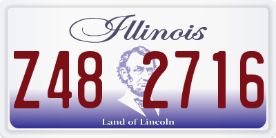 IL license plate Z482716