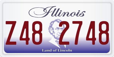 IL license plate Z482748