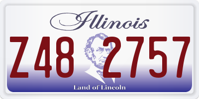 IL license plate Z482757