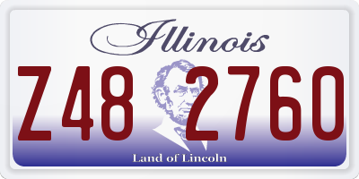 IL license plate Z482760