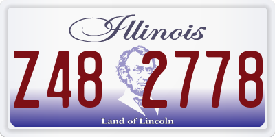 IL license plate Z482778