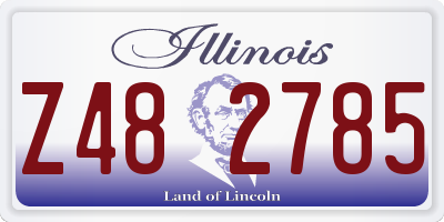 IL license plate Z482785