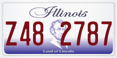 IL license plate Z482787