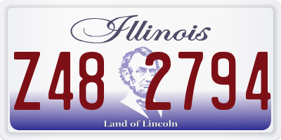 IL license plate Z482794