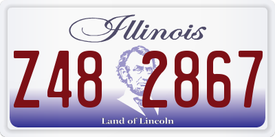 IL license plate Z482867