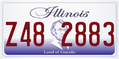 IL license plate Z482883