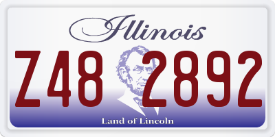 IL license plate Z482892