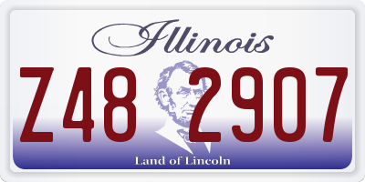 IL license plate Z482907