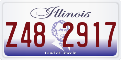 IL license plate Z482917