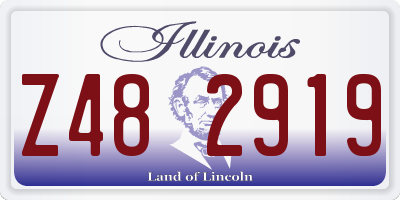 IL license plate Z482919