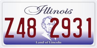 IL license plate Z482931