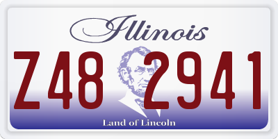 IL license plate Z482941