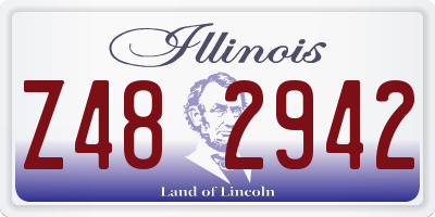 IL license plate Z482942