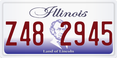 IL license plate Z482945