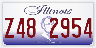 IL license plate Z482954