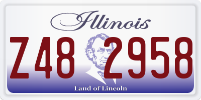 IL license plate Z482958