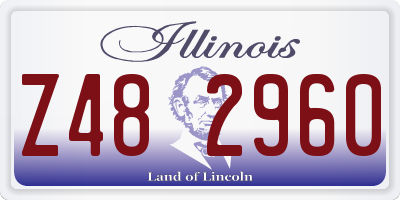IL license plate Z482960