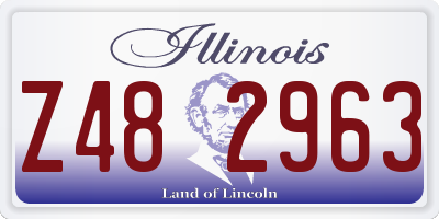 IL license plate Z482963