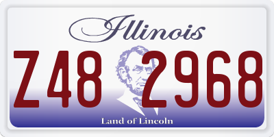 IL license plate Z482968
