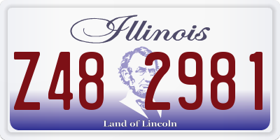 IL license plate Z482981