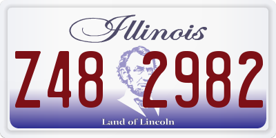 IL license plate Z482982