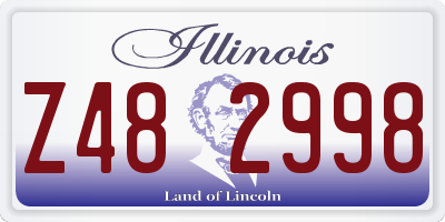 IL license plate Z482998