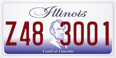 IL license plate Z483001