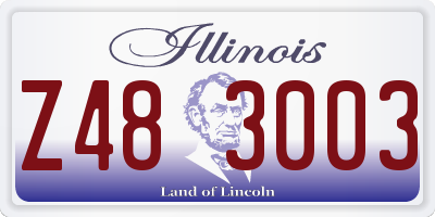 IL license plate Z483003