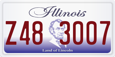 IL license plate Z483007