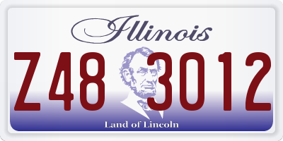 IL license plate Z483012