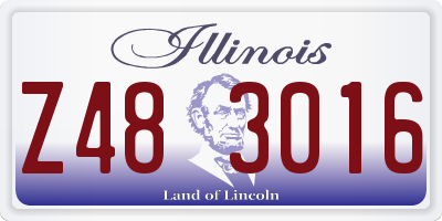 IL license plate Z483016