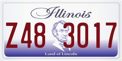 IL license plate Z483017